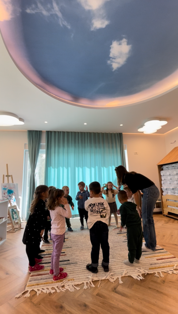 Group dancing with Ms.Erletë